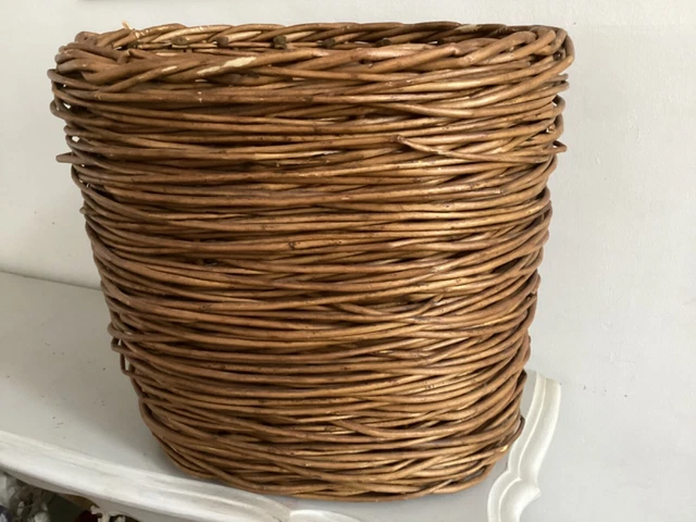 Ancien panier rond à pain couronne corbeille de boulanger en osier Diam.~38cm