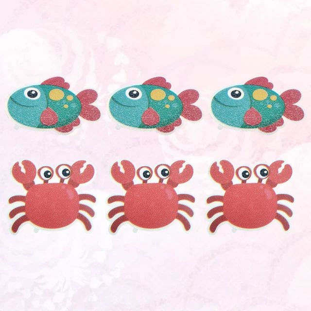 Sea Animal Stickers Floor Sticker Anti Bath Stickers Red