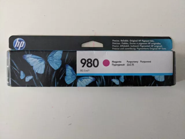 Genuine Unused Original & Sealed HP 980 Ink Cartridge Set - Magenta D8J08A