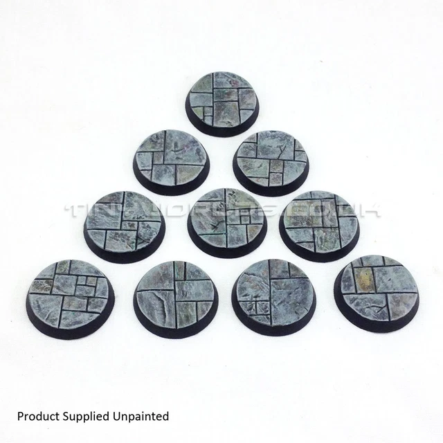 120mm Round Lipped Wood Plank Scenic Resin Base - Warmachine Compatible