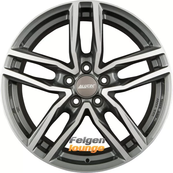 4x ALUTEC IKENU Graphit-Frontpoliert 6,5x16 ET50 5x112 2