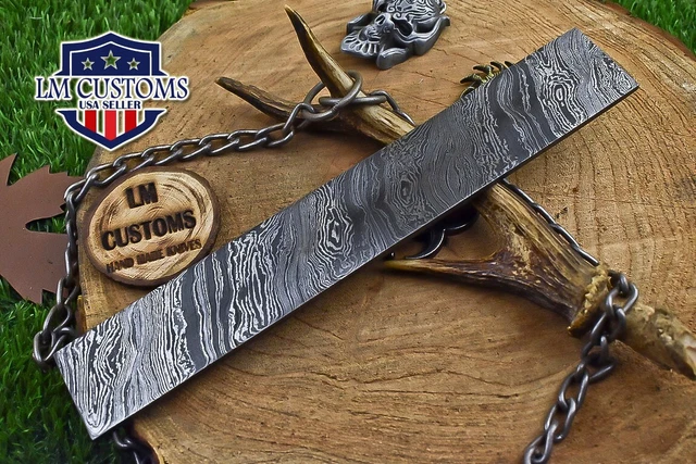 Custom Hand Forged Wrought Iron Bar Twist Damascus Wootz EDC Best Selling 3