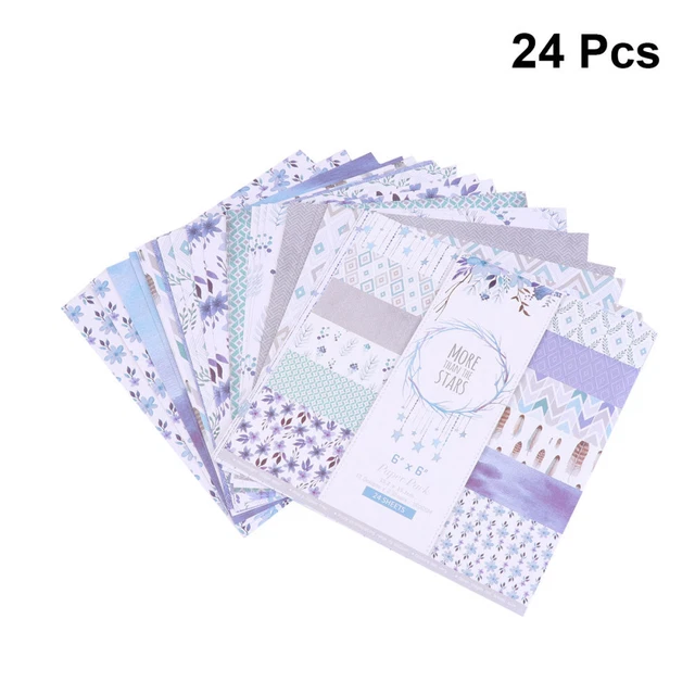 24 hojas delicado álbum de colección papel decorativo papel de fondo 6 pulgadas de una sola cara