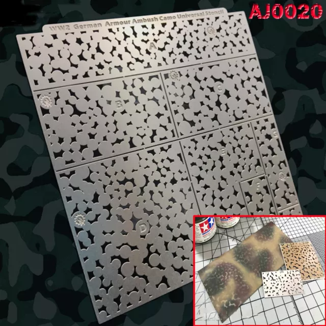 For 1/35 Military Model DIY Camouflage Leakage Spray Stenciling Template