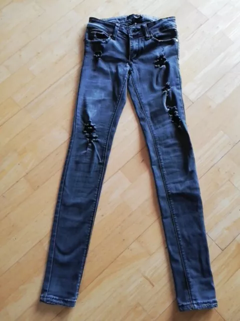 Stretch Röhren Jeans Mädchen Tally Weijl schwarz Gr. 34 Teenager 158