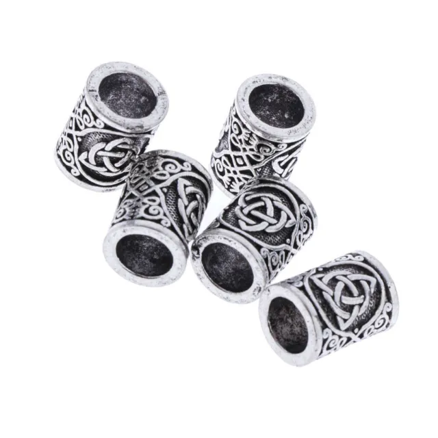 5 Stück    Rune Perlen Dread Lock Verstellbar Metall Cuffs Dreadlocks