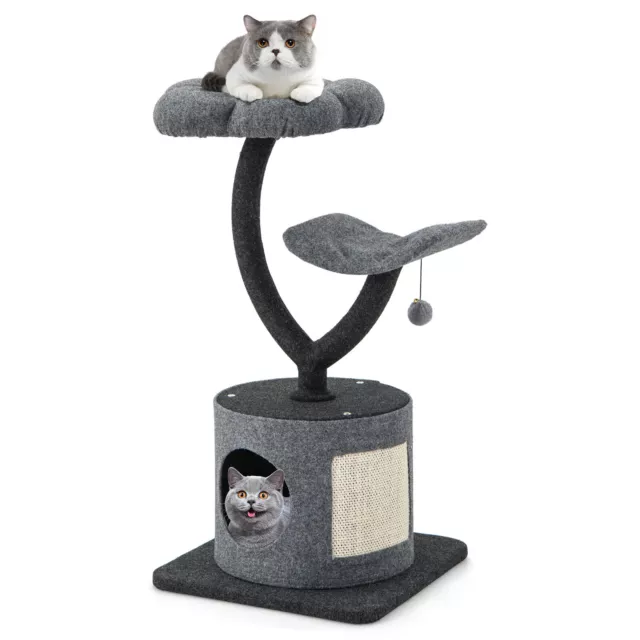 Costway Cat Tree Tower Pet Condon House Bed Furniture Activity Center Scratcher