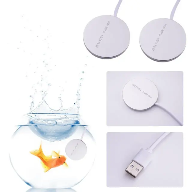 Mini Aquarium Fish Tank Heater USB Heating Rod -Thermostat Submersib Heater New