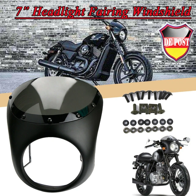 Motorrad LED Scheinwerfer 7,5 Zoll – Schwarz, 30W/20W, Wasserdicht, Für Cafe Racer, Bobber, Chopper