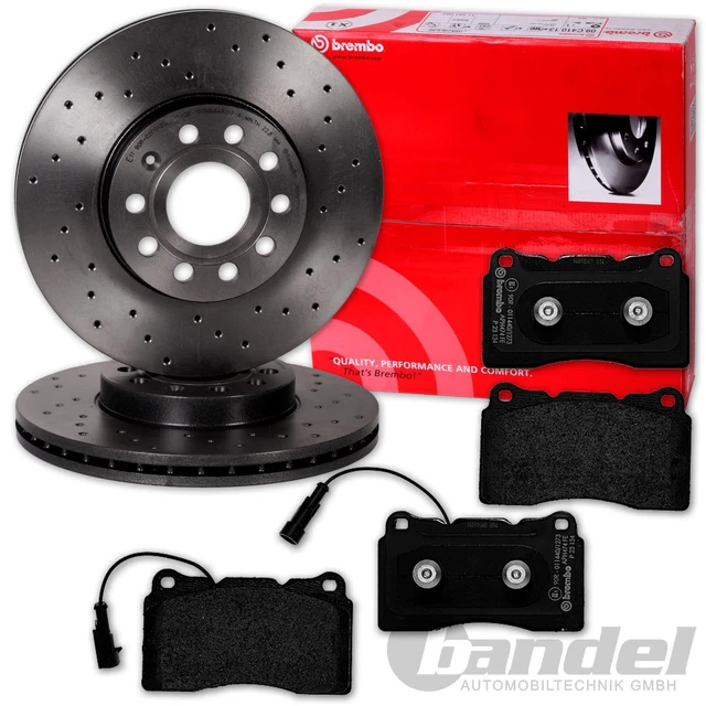 DISCHI FRENO FORATI BREMBO + PASTIGLIE ANTERIORI adatte per ALFA ROMEO GIULIETTA 940