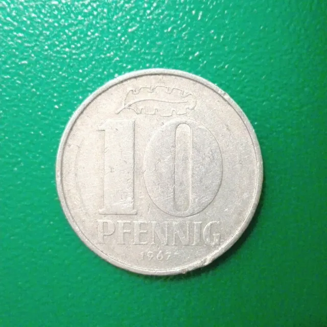 10 Pfennig Münze aus der DDR von 1967 (sehr schön)