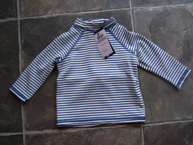 BNWT Baby Boy's Cotton On Kids Long Sleeve Rashie Rash Vest Shirt Top Size 00