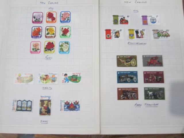NZ stamps 1975-1976 3 pages of sets 40 in total CHEAP