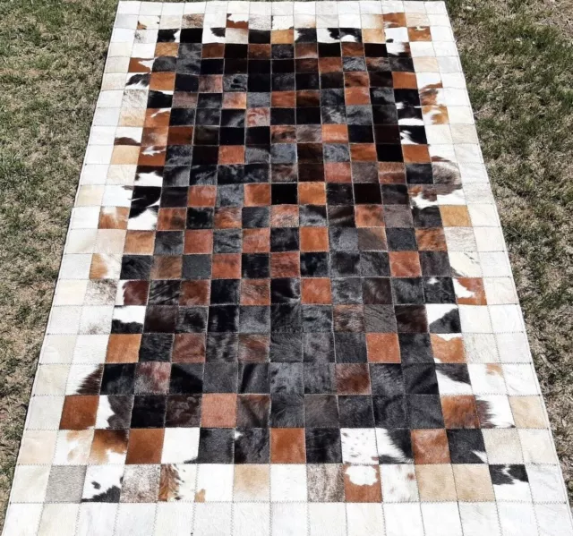 NEW COWHIDE PATCHWORK CARPET AREA RUG Cow hide Explosion WOWWW