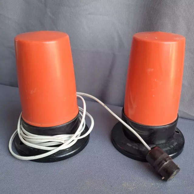 Lámpara naranja fotográfica de baquelita vintage Paterson luz naranja X2