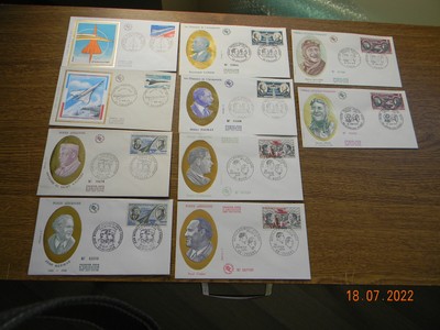 Lot  10 Enveloppes 1Er Jour  Aviiation   Cote 220 E   ..