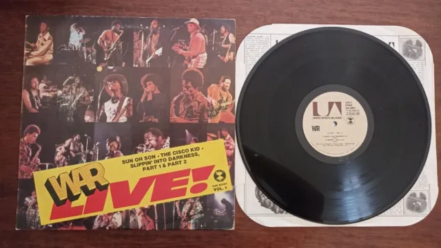 292 Lp War Live Vol.1 1974 Uas 60067 Italy  Vg+/Vg+ Cvvas