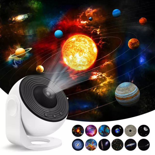 LED Galaxy Projector Starry Night Light Star Sky Party Kids Planetarium Lamp