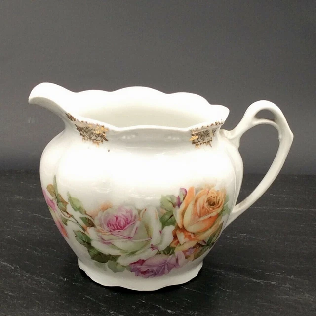 Ancien Poudrier Porcelaine De Paris N°18 - Collection Roses - Déco Vintage