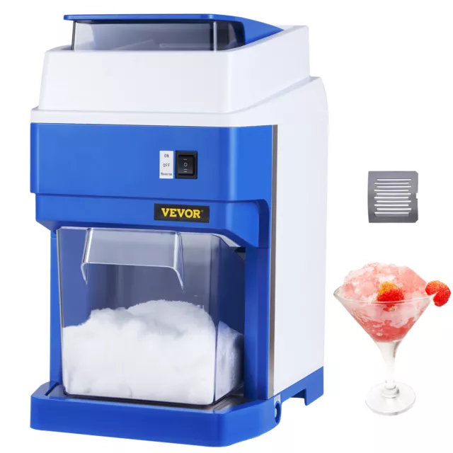 VEVOR Machine à Glace Pilée Commerciale Broyeur à Glace Électrique 120kg/h 650W