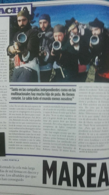 Rapporto Marea sulla rivista Rolling Stone Spagna, maggio 2004