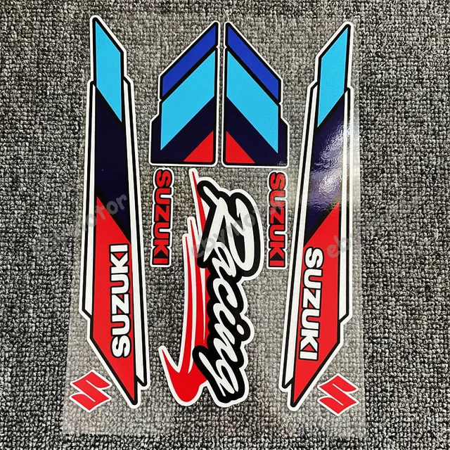 MOTORCYCLE FUEL TANK Emblem Decals for S Suzuki Racing Reflective Bike