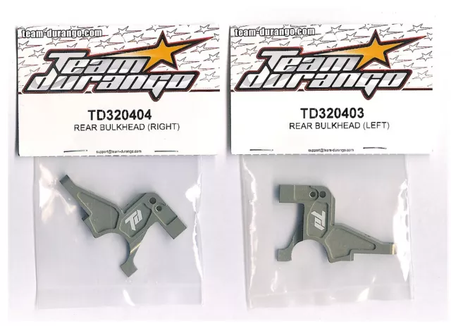RC Team Durango TD320403 TD320404 Rear Bulkhead (L/R) DEX210F DEX410v5 Buggy 1pr
