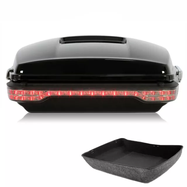 Chopped Pack Trunk Smoked Tail Light Fit For Harley Tour Pak Touring Glide 14-23