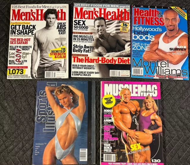 Men’s Health MuscleMAG Sports Illustrated Health + Fitness Magazine Lot