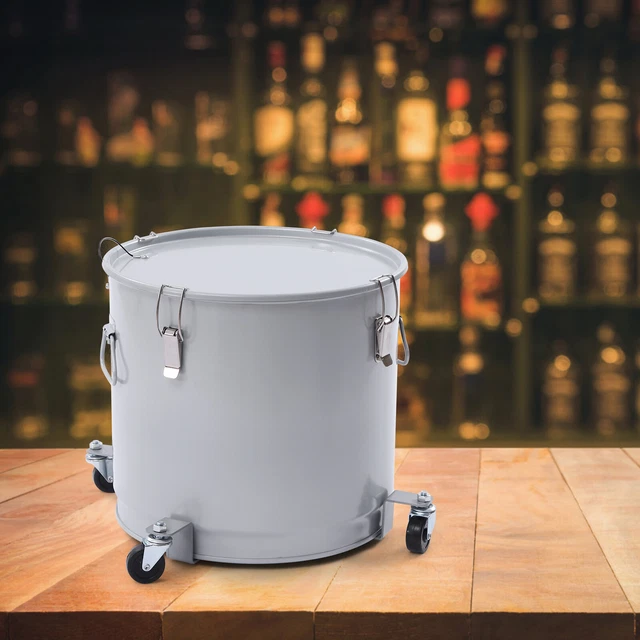 10 GALLON FRYER Grease Bucket Oil Disposal Caddy Oil Bucket w/ Lid