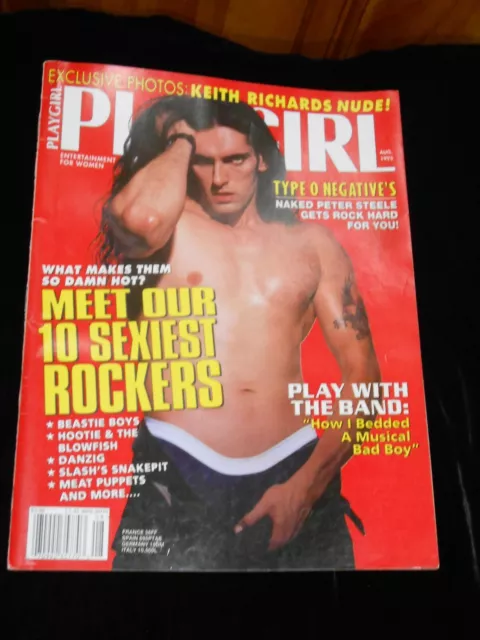 PLAYGIRL Mag: PETER STEELE Type O Negative, Shemar Moore,Troy Walstrom AUG 1995