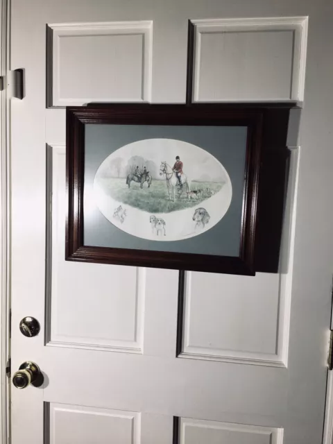 equestrian signed print 1986 nicely framed perfect condition Nigel Hemming 21x17