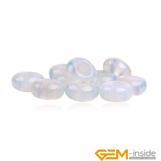 14mm Natural Assorted Gemstone Rondelle Donuts Spacer Beads Jewelry Making 10Pcs