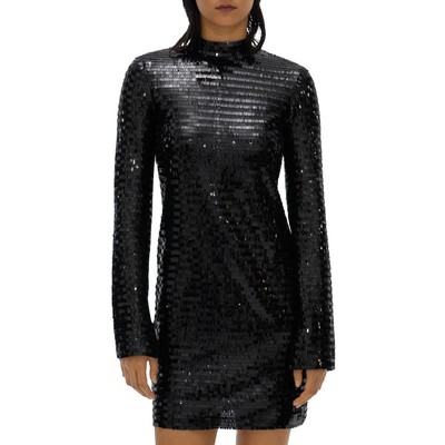 Helmut Lang Womens Black Sequined S Formal Cocktail and Party Dress 6 BHFO 2983