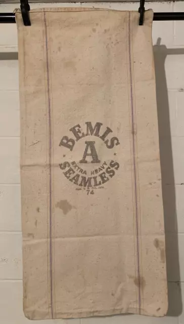 Vintage BEMIS A Seamless Extra Heavy Feed Seed Sack