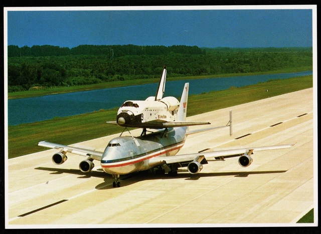 NASA SPACE SHUTTLE Orbiter Riding Piggyback A Modified 747 Jet Aviation ...