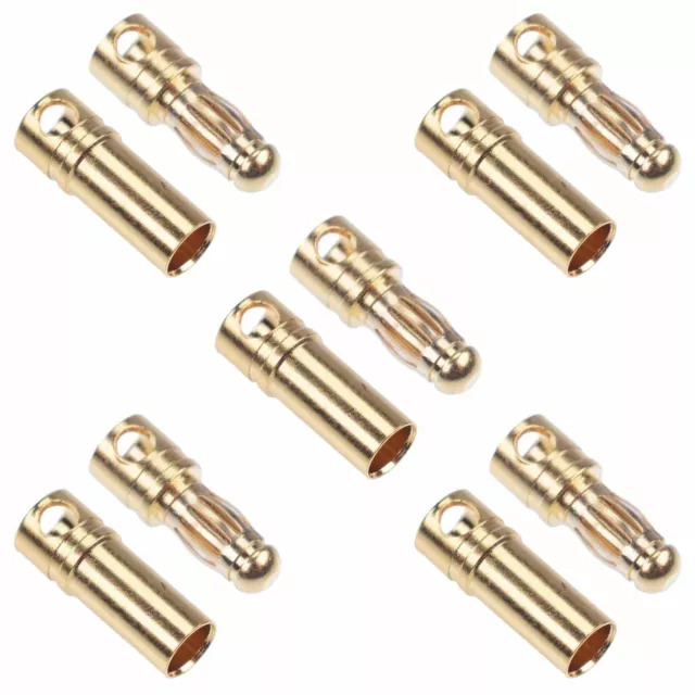 Male Female Gold Bullet Banana Connector Plug Socket RC ESC 2mm 3mm 3.5mm 4mm