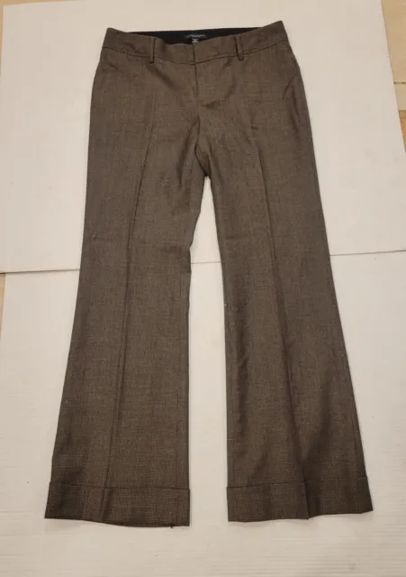 Banana Republic Martin Fit Wool Fully Lined Pants Women's Size 10 Brown Tweed