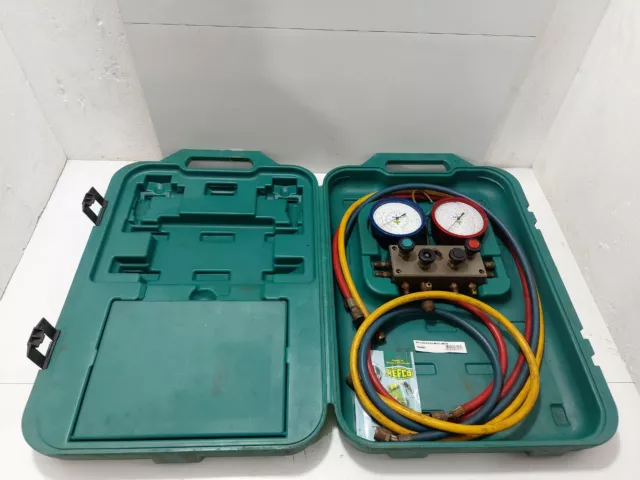 Refco M4-3-DELUXE-DS-MULTI 4-Way Manifold with Charging Hoses Refco 711473