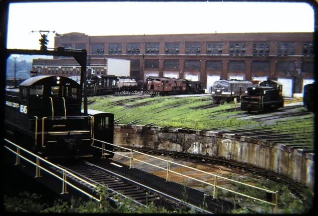 Railroad Slide Penn Central PC Scrapped Locomotives Altoona Shops 1971