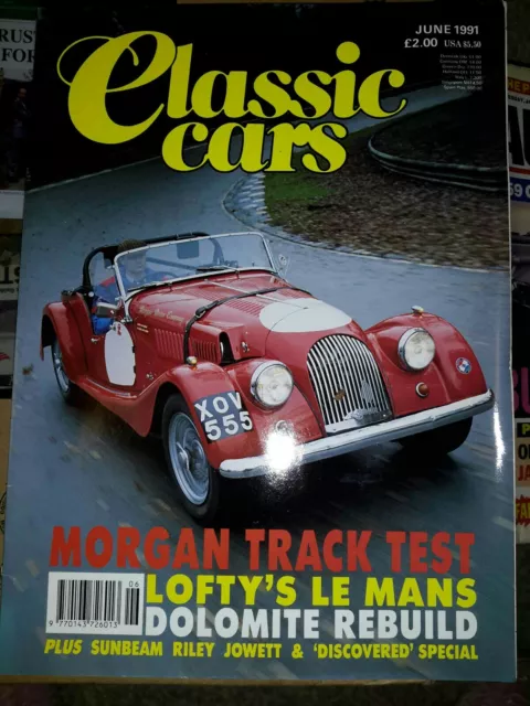 classic cars magazine June 1991 Morgan track test