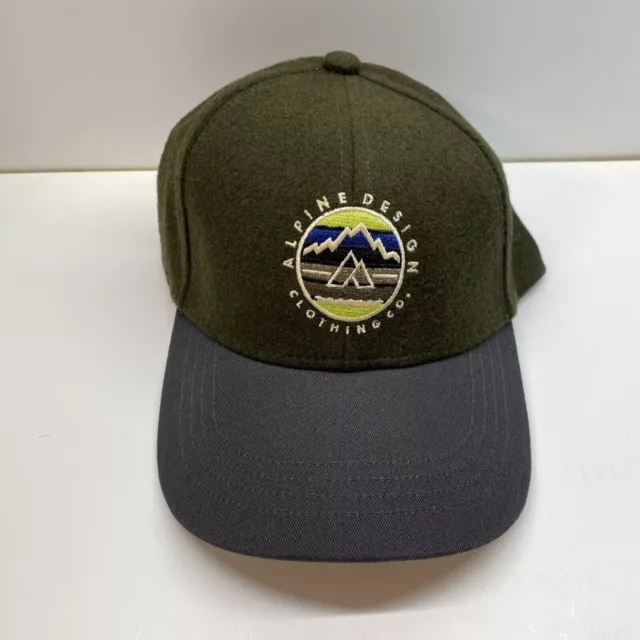 Felt Ballcap Alpine Design Clothing Co. Mountain Design Adjustable Hat NWT NEW