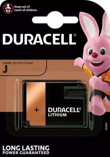 1 X Duracell Sécurité 4LR61 / J / 7K67 /539/KJ Pile Alcaline Blister