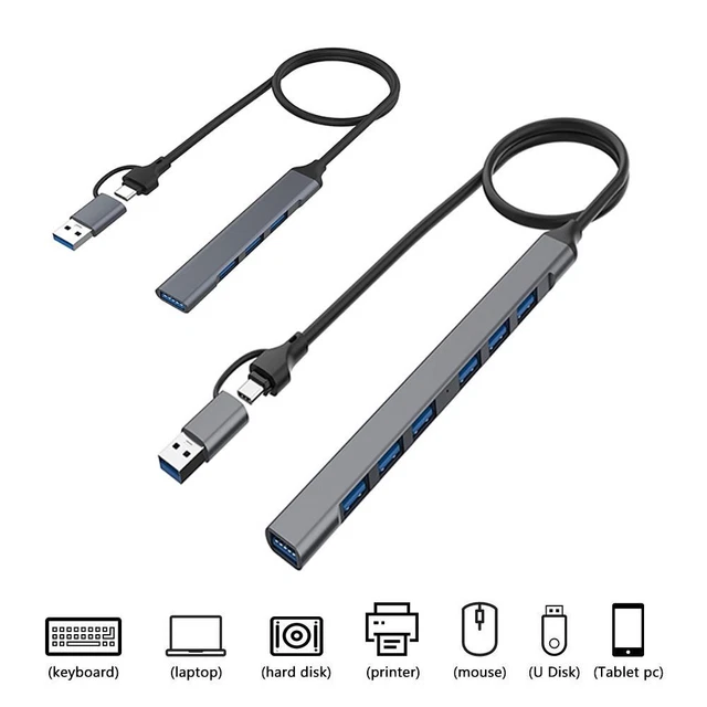 SPLITTER TYPEC HUB High Speed Docking Station OTG Adapter Laptop PC