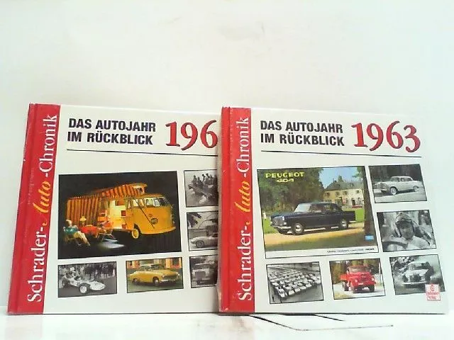 2 Bücher - Das Autojahr im Rückblick 1962 und 1963. Schrader, Halwart: