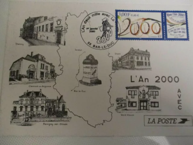 Carte Postale Timbree L An 2000 Avec La Poste Meuse 55