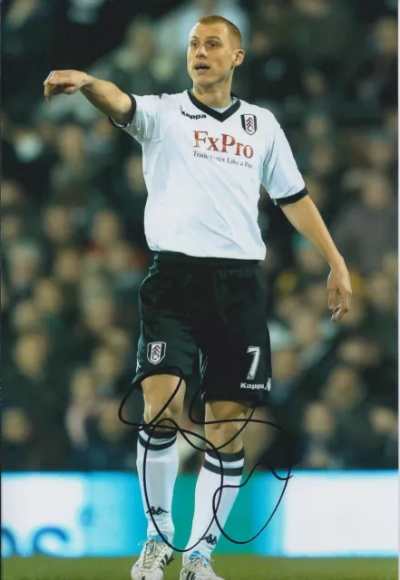 STEVEN Steve SIDWELL Signed 12x8 Photo AFTAL COA Autograph Fulham Authentic RARE