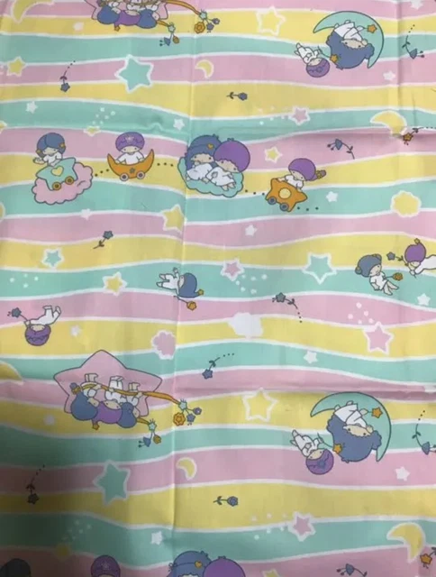 Little Twin Stars Kiki & Lala Fabric 1976 Sanrio Vintage