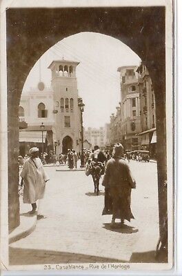 Cp morocco morocco-Casablanca-rue de l' horloge