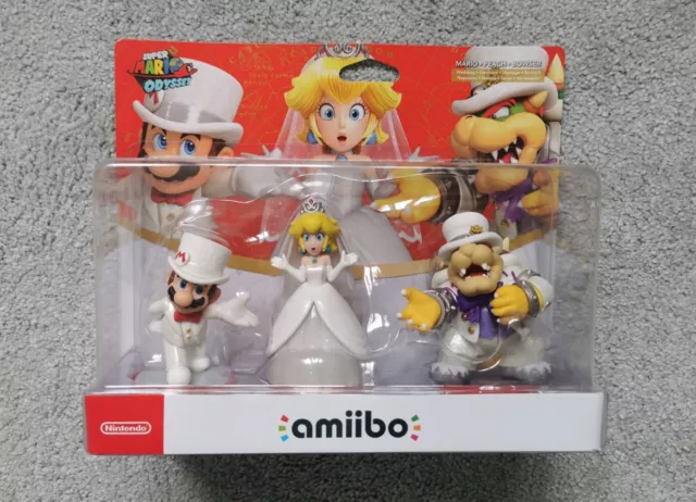 Mario Odyssey Wedding 3 Pack Amiibo NEW